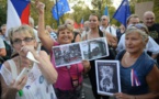 50 ans après la répression du "Printemps de Prague", manifestation devant l'ambassade russe