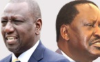William Ruto (G) et Raila Odinga, le challenger et le favori de la présidentielle du 9 août 2022