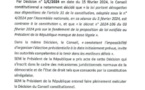 La réaction du président Sall après la décision du Conseil constitutionnel