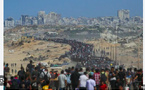 Bande de Gaza: Avec l'entrée en vigueur du cessez-le-feu, des milliers de Palestiniens reviennent du sud vers le nord