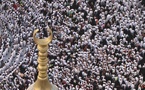 Les fidèles musulmans sur le mont Arafat, étape phare du hajj