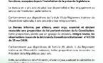 Démissions et révision de la Constitution : un communiqué de l'assemblée nationale 