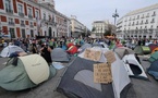 Le campement pour le logement à Madrid entame sa deuxième nuit