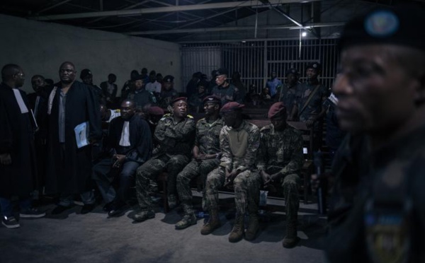 Tuerie en RDC: un militaire condamné à mort, trois autres à 10 ans de prison
