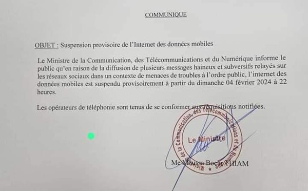 SENEGAL - Les données mobiles (encore) coupées par l'Etat 