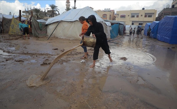 Pluies diluviennes et vents puissants ajoutent au chaos qui frappe Gaza