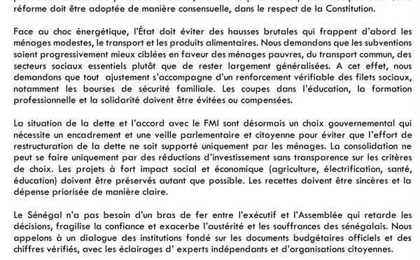 LFR 2026 - Déclaration de trois organisations de la société civile